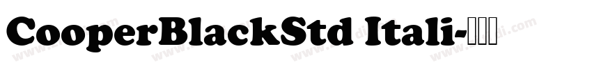 CooperBlackStd Itali字体转换